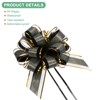 Unique Bargains Plastic Tree Stripes Gold Edge Large Satin Pull Bows 12 Pcs - 2 of 4
