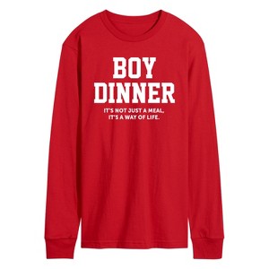 Men's - Instant Message - Boy Dinner Way Of Life Long Sleeve Graphic T-Shirt - 1 of 4