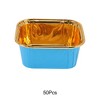 Unique Bargains Square Shape Disposable Baking Cups Aluminum Foil 3.35"x3.35"x1.38" 50 Pcs - 4 of 4
