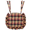 Heritage Farms Primitive Check Ruffled Chair Pad 16.5x18  VHC Brands - 2 of 4