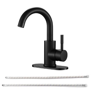 ChicFurnit Bathroom Sink Faucet Single Hole Single Handle Faucet for Modern Bathrooms, Black, 12.99"*8.66"*3.54" - 1 of 4