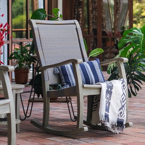 Outdoor woven rocking online chair