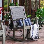 Clayton Solid Wood & Wicker Outdoor Rocking Chair - Cambridge Casual

