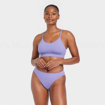 Women's Cotton Cheeky Underwear With Lace Waistband - Auden™ Ocean