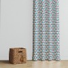 Bacati - Grey/Aqua Triangles Boys Cotton Printed Single Window Curtain Panel - 3 of 4