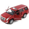 2017 Cadillac Escalade with Sunroof Red Metallic 1/24-1/27 Die Cast Model Car by Welly - 3 of 4