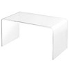 HOMCOM 32" Long Rectangle All Acrylic 15mm Thick Waterfall Coffee Table, Clear - image 4 of 4