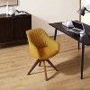 HOMLUX Natural Decor Accent Chair Pyramid Swivel Dining Chair with Beech Wood Legs For Bedroom,Home Office,Kitchen - 3 of 4