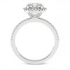 Pompeii3 Certified 4.16Ct Halo Diamond Engagement Ring White Gold Lab Created - Size 9 - 3 of 4