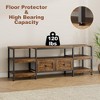 TV Cabinet with 2 Fabric Drawers & 4 Layers, Modern TV Stand with Storage Shelves, Media Console Table for TV, for Living Room, Bedroom - 4 of 4