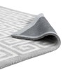 Modway Freydis Greek Key 5x8 Area Rug - White and Light Gray,  100% Polyester Microfiber ,  Tight Low Pile Weave - 4 of 4