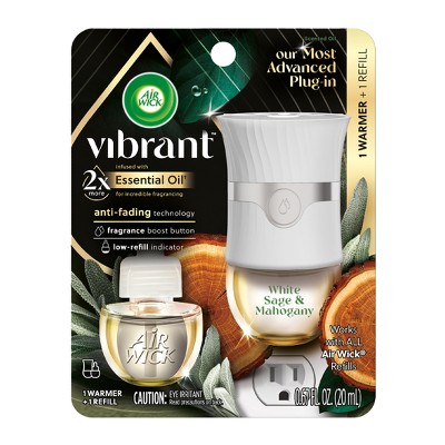 Air Wick Scented Oil Air Freshener - White Sage & Mahogany - 2ct : Target