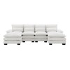 Ridstar Modern 6-seat U-shaped Sectional Sofa with Waist Pillows For Living Room & Apartment-White - 4 of 4