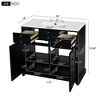 NicBex 36" Bathroom Vanity with Sink, Bathroom Storage Cabinet, 2 Drawers and 2 Spacious Cabinets with Shelf for Bathroom, Black - 2 of 4