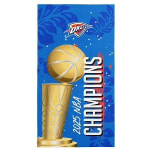 NBA Oklahoma City Thunder 2025 Champions Blackboard Beach Towel 30 x 60 inches - 1 of 4