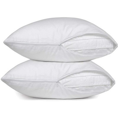 Charcoal Cotton Hypoallergenic Zippered Pillow Protector Set
