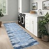 Modern Abstract Washable Rug – Non-Slip, Low Pile, Non-Shedding, Distressed Thin Design for Living Room, Bedroom, Dining Room, Office. - 3 of 4