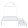 NicBex Twin/Full Platform Bed Frame with House-Shaped Headboard for Boys and Girls,Heavy Duty Metal Slats Support,Easy Assembly,White/Black/Pink - 3 of 4