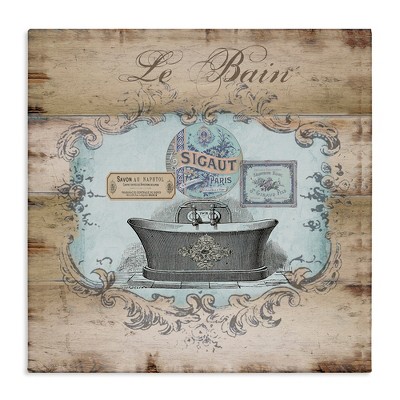Stupell Industries Le Bain Vintage Style Bath, 36" x 36"