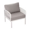 Modern Outdoor Plastic Lounge Chair with Weather Resistant Frame & Thick Cushions, Patio Deep Seating-3irtyhousy - 2 of 4