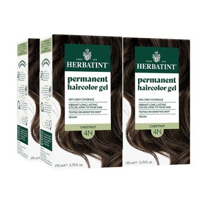 Herbatint Permanent Hair Dye - 4N Chestnut - 100% Gray Coverage - Ammonia-Free, Alcohol-Free & Vegan - 5.75 fl oz (4 Pack) - 1 of 4