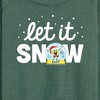 Women's - SpongeBob SquarePants - Let It Snow Lightweight French Terry Wide Neck Long Sleeve Shirt - 2 of 4