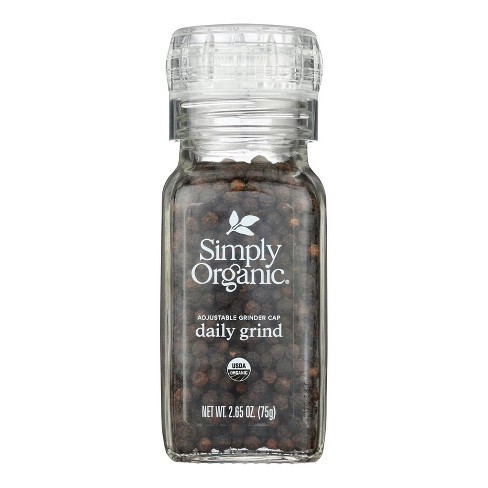 Simply Organic - Daily Grind Black Peppercorns - Organic - Grinder - 2.65  Oz : Target