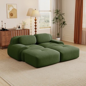 Aukfa Modular Corduroy Sectional Sofa with Ergonomic Support - Pet Friendly, Easy Assembly, Non-Slip Base Design - 1 of 4