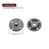 Unique Bargains Alloy Invisible Durable High Hardness Buckle Fasteners Press Studs Buttons 5 Pcs - 2 of 4