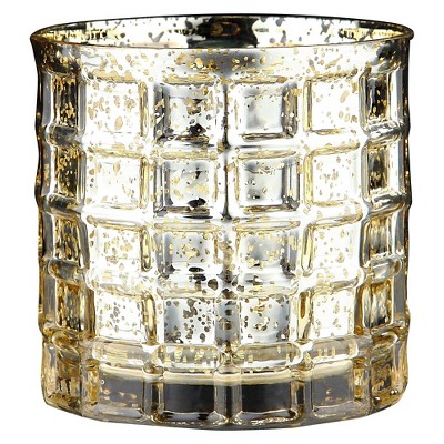  4.5"x5" Gold Glass Vase - Diamond Star 