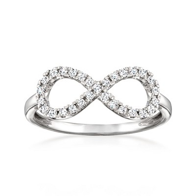Ross-Simons 0.25 ct. t.w. Diamond Infinity Ring in Sterling Silver