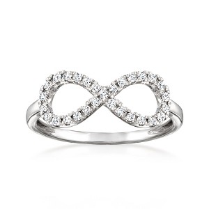 Ross-Simons 0.25 ct. t.w. Diamond Infinity Ring in Sterling Silver - 1 of 4