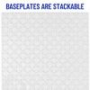 Strictly Briks Classic Stackable Baseplates, For Building Bricks, Bases for Tables, Mats, White, 4 Pack, 10x10 Inches - 3 of 4