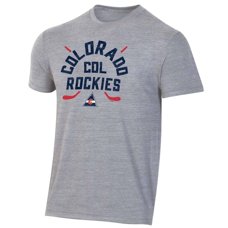 NHL Colorado Rockies Men&#39;s Vintage Tri-Blend T-Shirt, 1 of 4