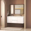 60 in. Floating White Bath Vanity with Double Sink Combo Set - 4 of 4