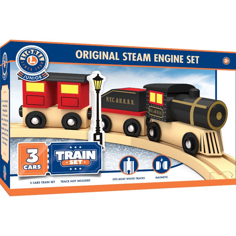 MasterPieces Wood Train Sets - Lionel Original Steam Engine 3 Piece Set, 2 of 8