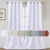 Living Room Linen Curtains Nickel Grommet Energy Saving Light Filtering Semi Sheer Curtain - 4 of 4