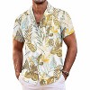 COOFANDY Hawaiian Shirt Short Sleeve Button Down Shirts Camp Collar Shirt - 4 of 4