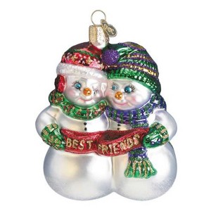 Old World Christmas 4.5 Inch Best Friends Ornament Snowmen Tree Ornaments - 1 of 3