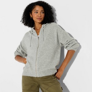 Women's Long Sleeve Hooded Cardigan - Wild Fable™ - 1 of 3