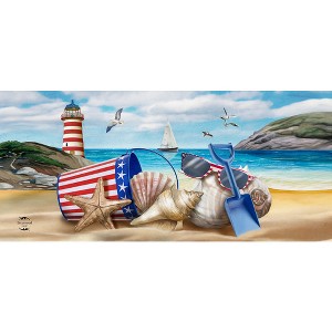 Briarwood Lane Summer Sea To Shining Sea Mini Mat 22x10 Indoor Outdoor For Summer Doormat - 1 of 2