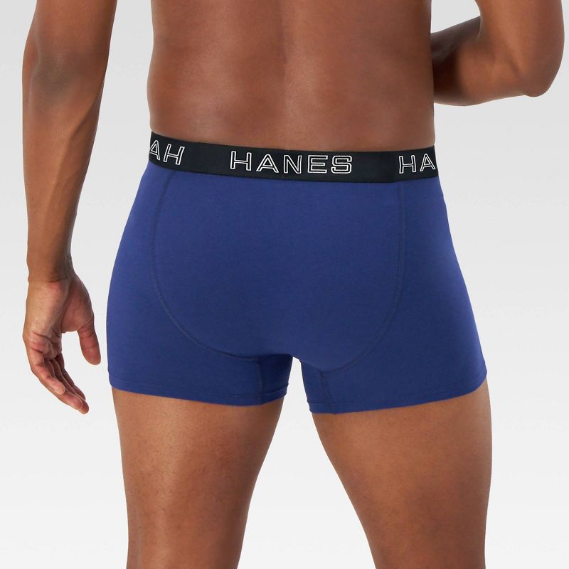 Hanes Premium Men's Mid-Rise Stretch Trunks 5pk - Blue/Black/Gray, 3 of 5