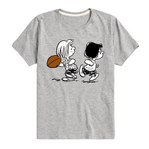 Boys' - Peanuts - Marcie Patty Football Short Sleeve Graphic T-Shirt - 1 of 4
