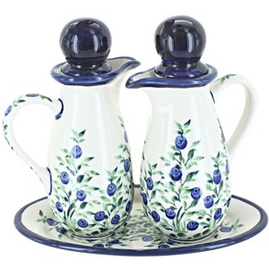 Blue Rose Polish Pottery 1184 Zaklady Oil & Vinegar Sets - 1 of 1