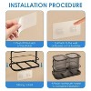 LunaLulinlk Toothbrush Holder with Drain Hole, 2 Slots Toothbrush Holder Wall-Mounted Dry & Wet Separation Toothbrush Storage Rack (Black) - 3 of 4