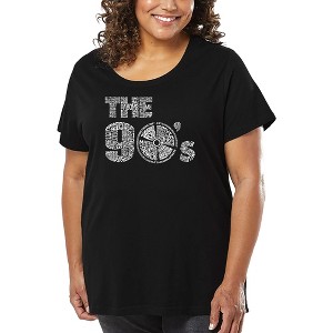 LA Pop Art Women's Word Art T-shirt - 90S - 1 of 4
