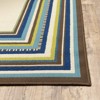 Cozumel Border Patio Rug Ivory/Blue - 3 of 4