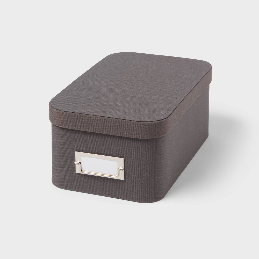 Small Decorative Fabric Box Charcoal - Brightroom™: Rectangle, Paper & Polyester, 5" H x 13" D x 7.5" W, Spot Clean(Pack total of 2)