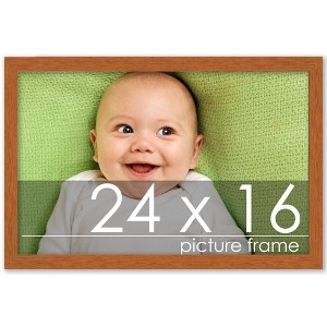 PosterPalooza | Modernist Brown Picture Frame - UV Acrylic, Backing Board, Hanging Hardware Included - 1 of 4