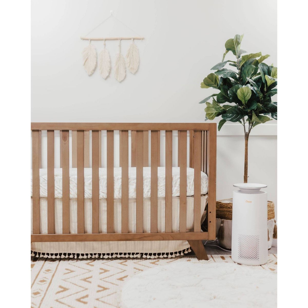 Crane Baby Boho Fringe Bed Skirt - Natural - thumbnail 3